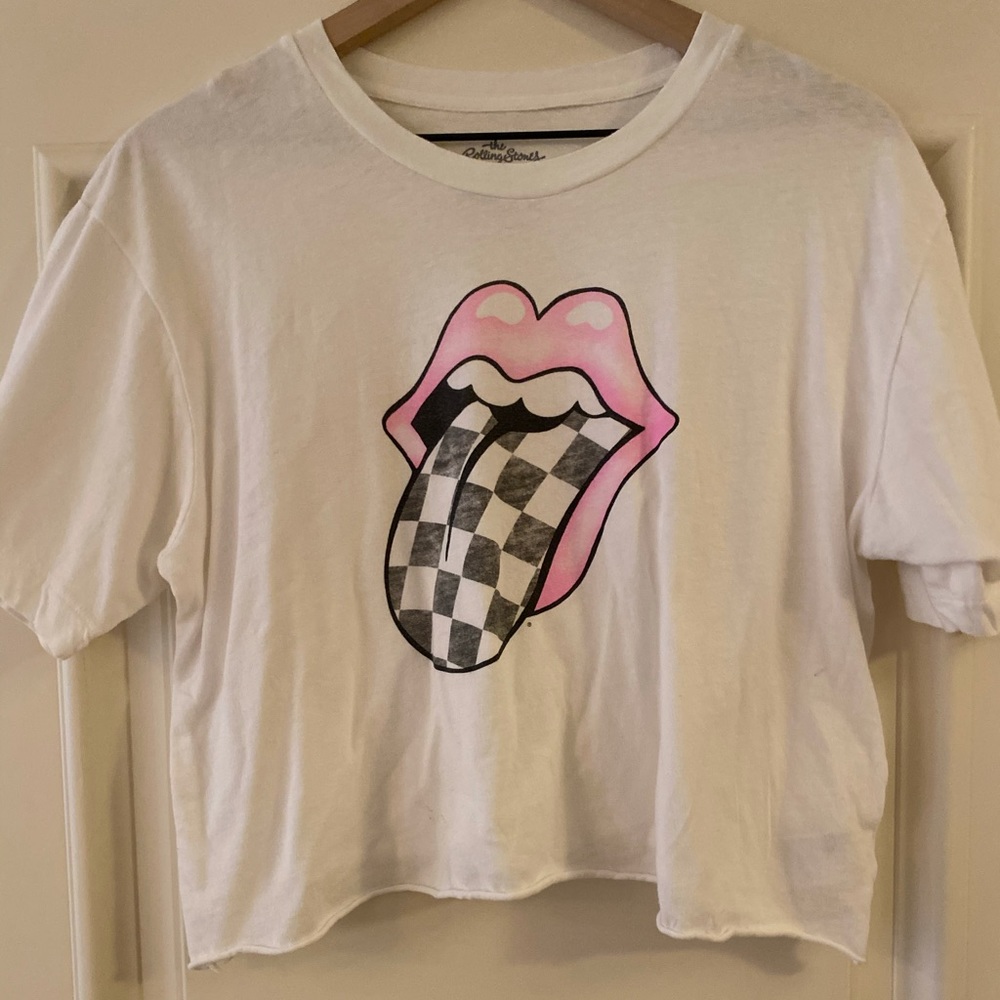 rolling stones cropped shirt